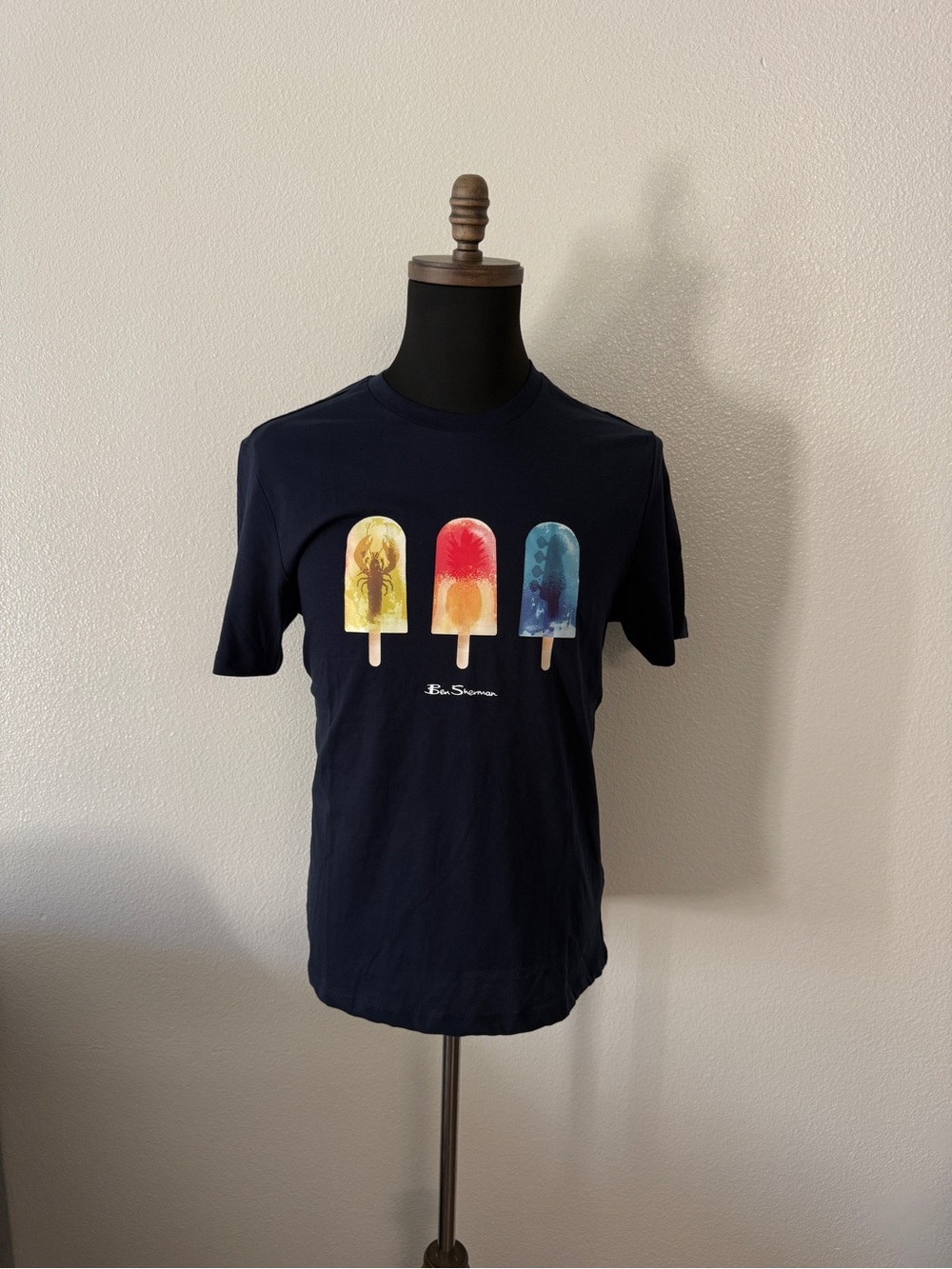 Ben Sherman Mens  Navy Popsicle Graphic Tee